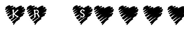 KR Scribble Heart font preview